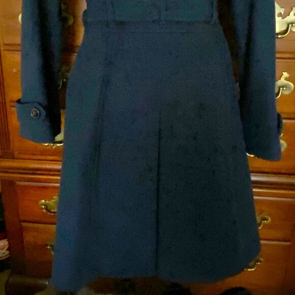 ANN TAYLOR LOFT Trench Style Coat Knee Length Lined Button Down Belted Jacket - Picture 10 of 12